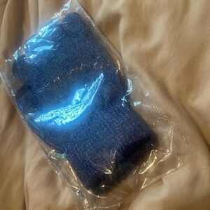 Blue touch screen winter gloves